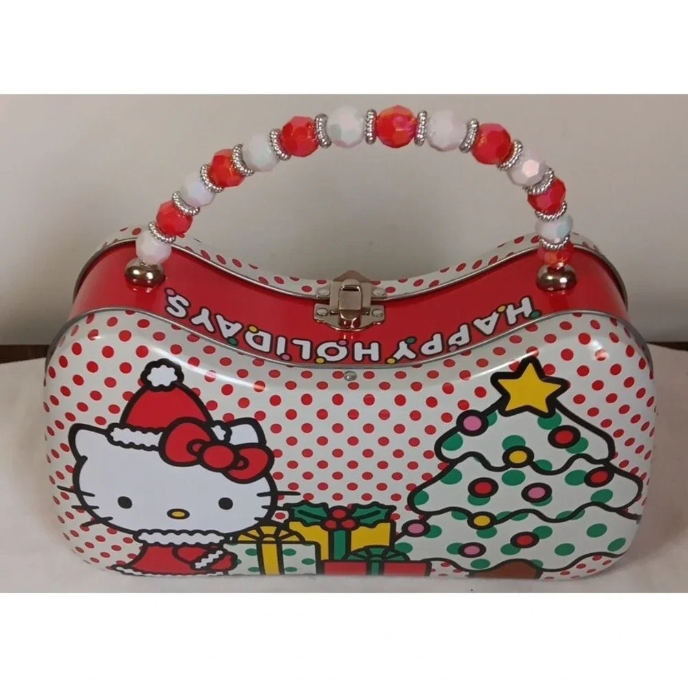 Hello Kitty‎ Carry All Metal Tin Purse Lunch Box Sanrio 2023 Christmas